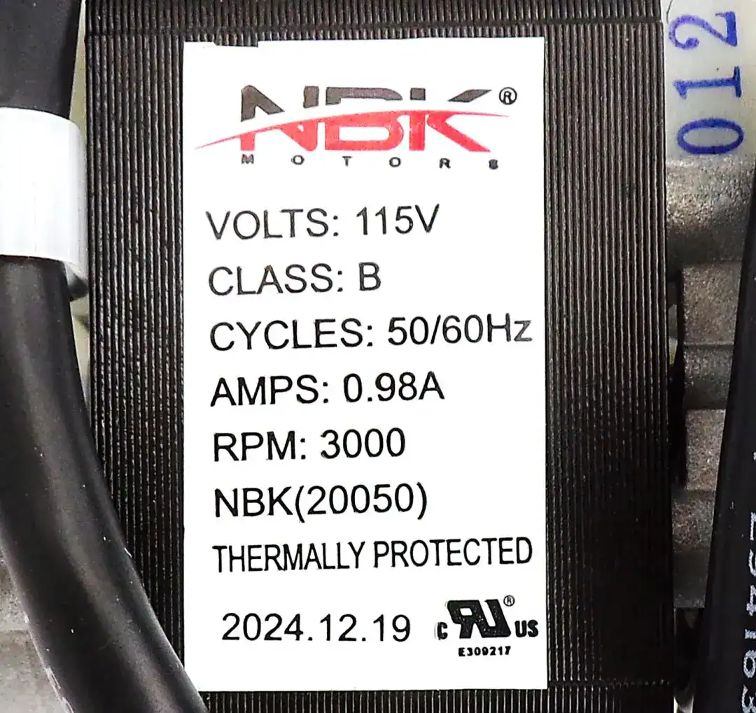 NBK-20050 EXHAUST BLOWER MOTOR - Image 3