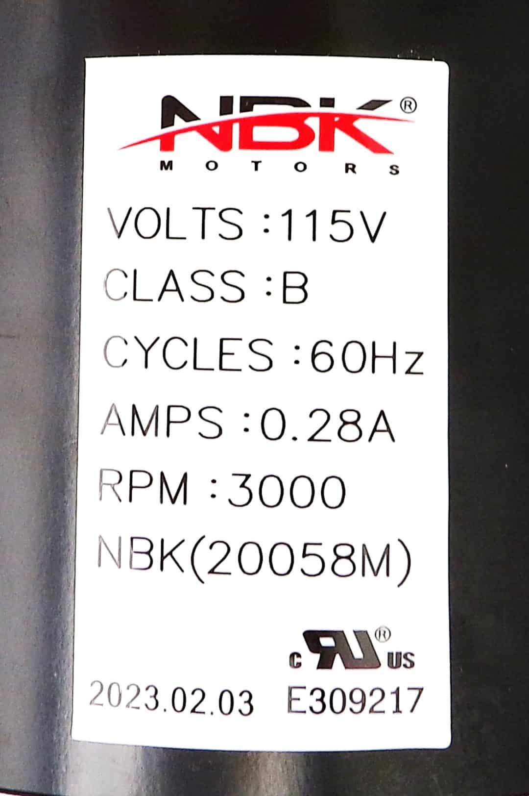 NBK-20058M MOTOR INSERT ONLY - Image 4