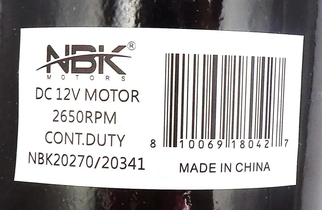 NBK-20270K - MOTOR. 12VDC, 2650 RPM KIT-BOXED - Image 3