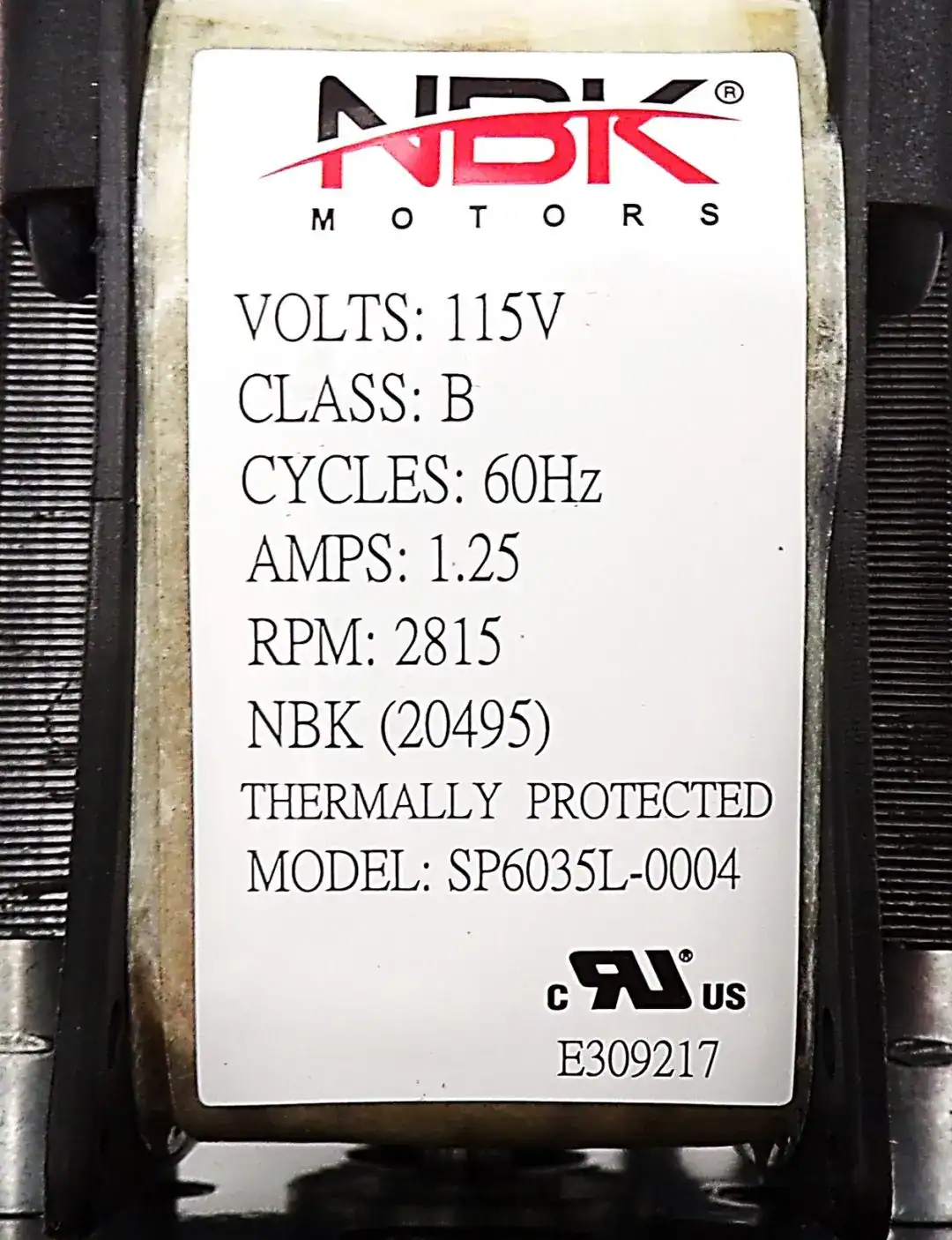 NBK-20495 BLOWER MOTOR 115V - Image 4