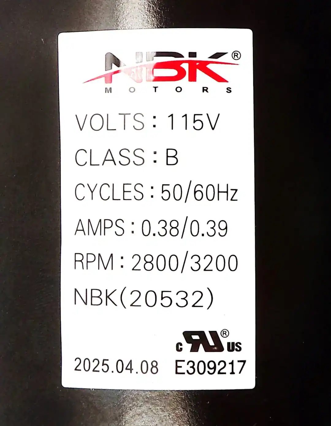NBK-20532 BLOWER MOTOR 115V - Image 3