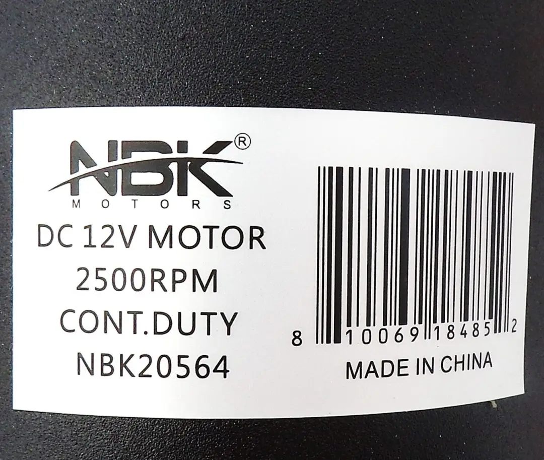 NBK-20564 - MOTOR DC 12V W/GASKET 55W, 2910 RPM - Image 4