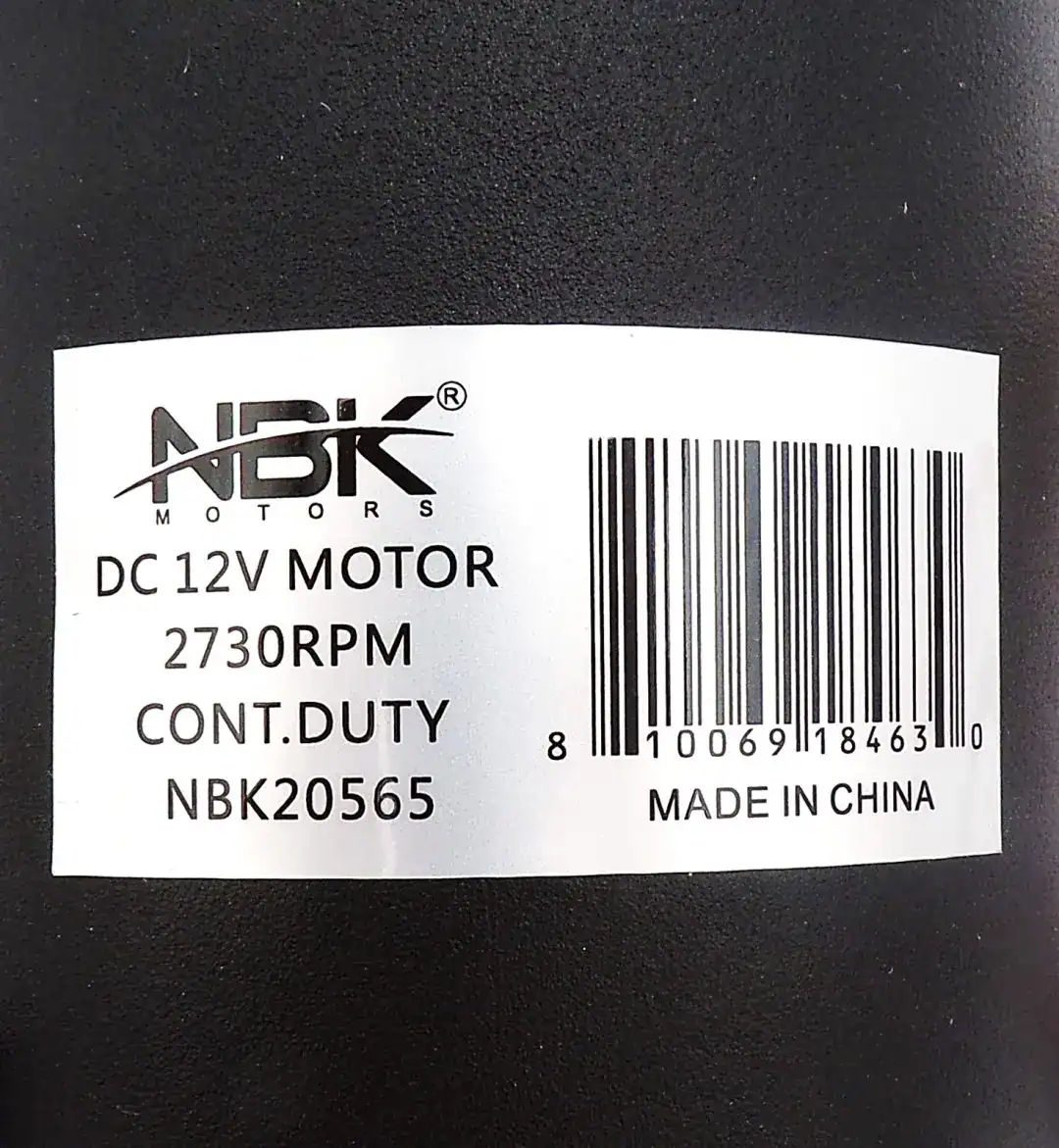 NBK-20565 232684 - MOTOR DC 12V W/GASKET 50W, 2730 RPM - Image 2