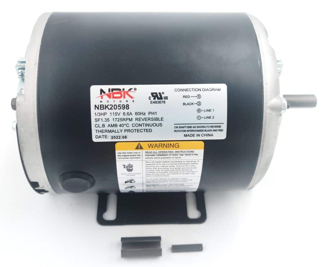 NBK-20598 FAN MOTOR (SELF COOLED) 115V, 1/3HP, 1725 RPM