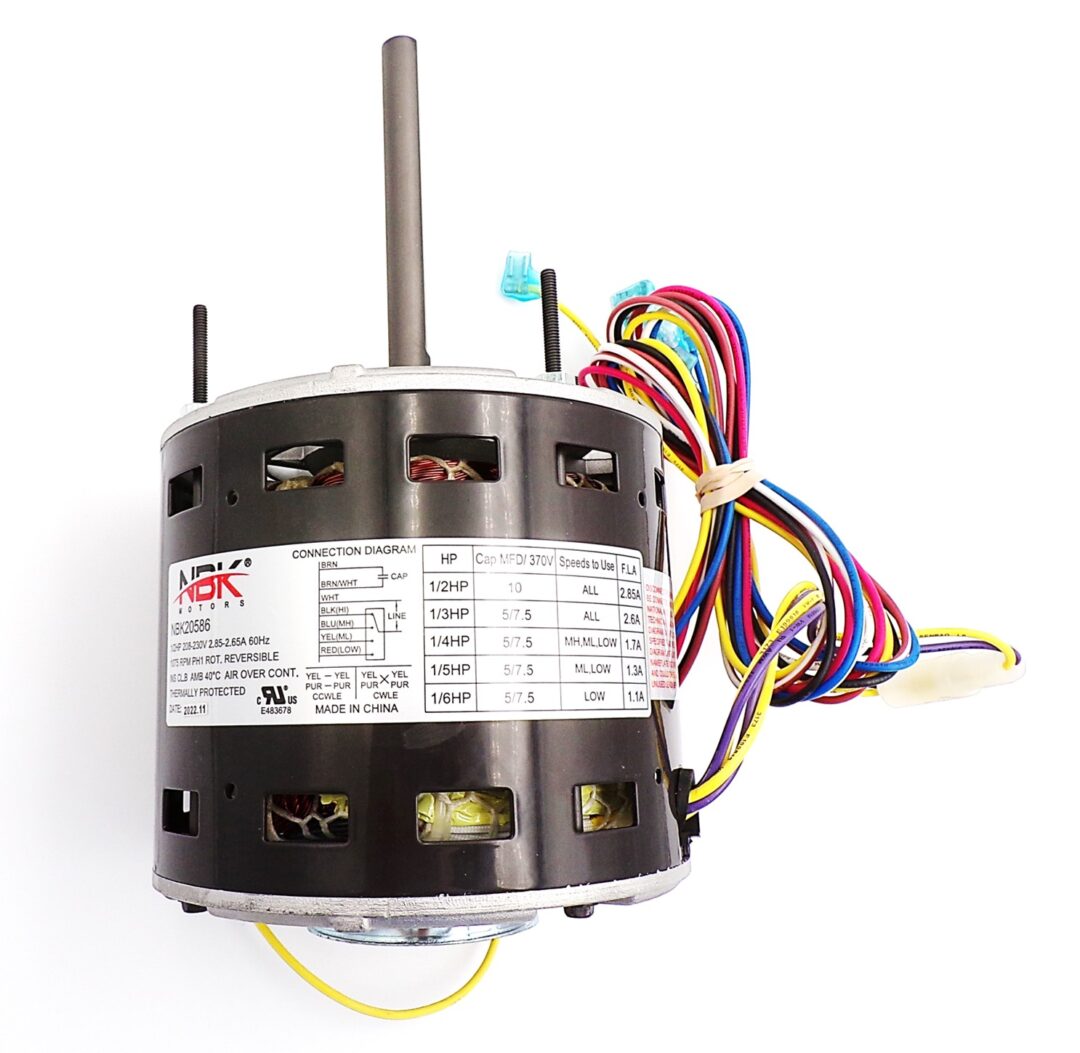 NBK-20586 BLOWER MOTOR 208-230V, 1075 RPM, 1/6-1/2 HP