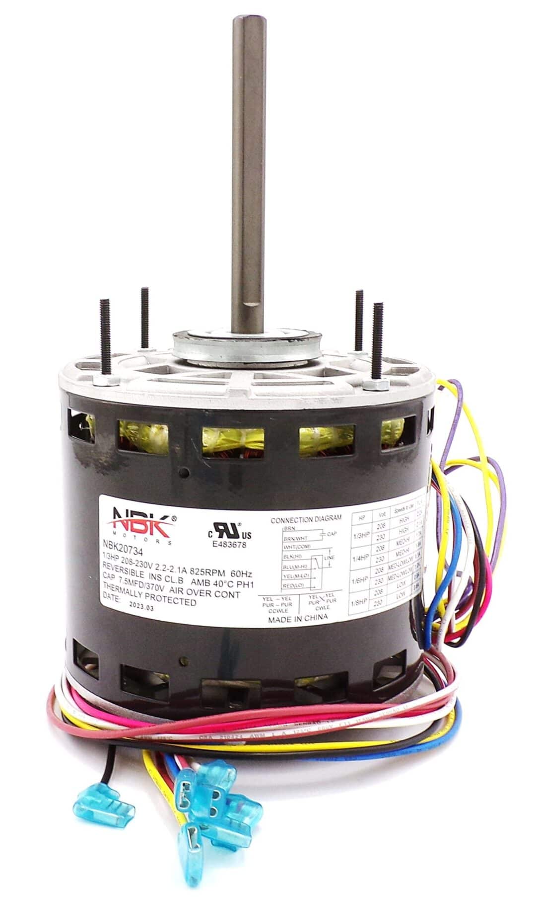 NBK-20734 BLOWER MOTOR 208-230, 825 RPM, 1/3-1/8HP