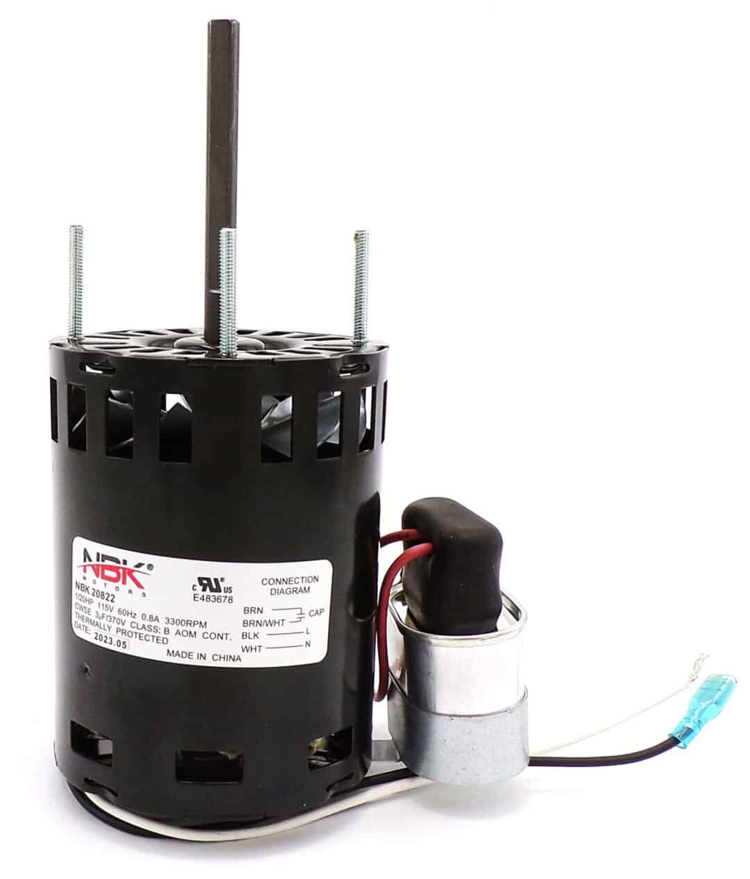 NBK-20822 EXHAUST VENT INDUCER Motor 115V, 3300 RPM