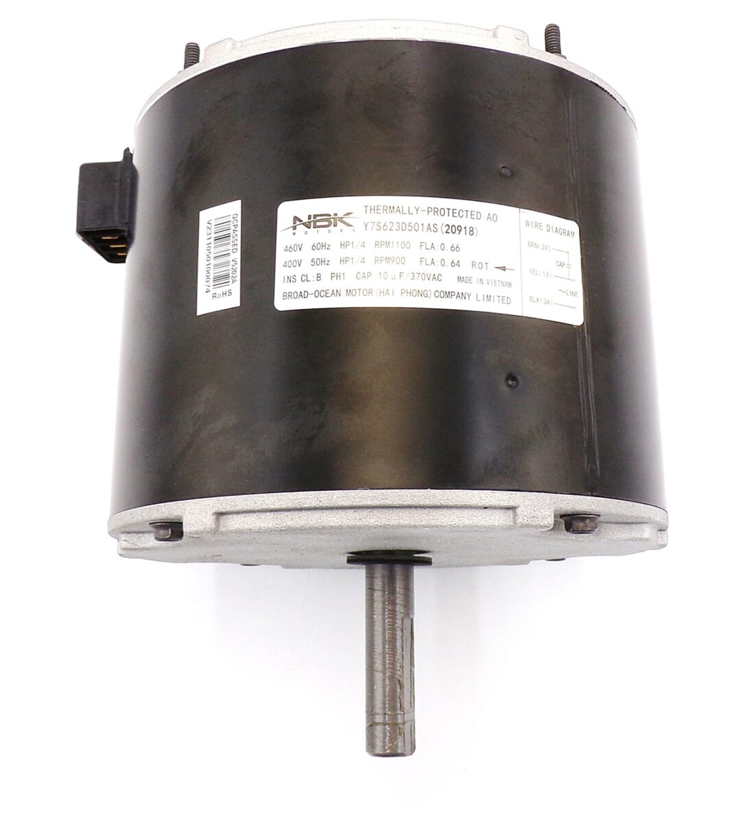 NBK-20918 CONDENSOR MOTOR 460/400V, 1/4 HP, 1100/900 RPM - Image 2
