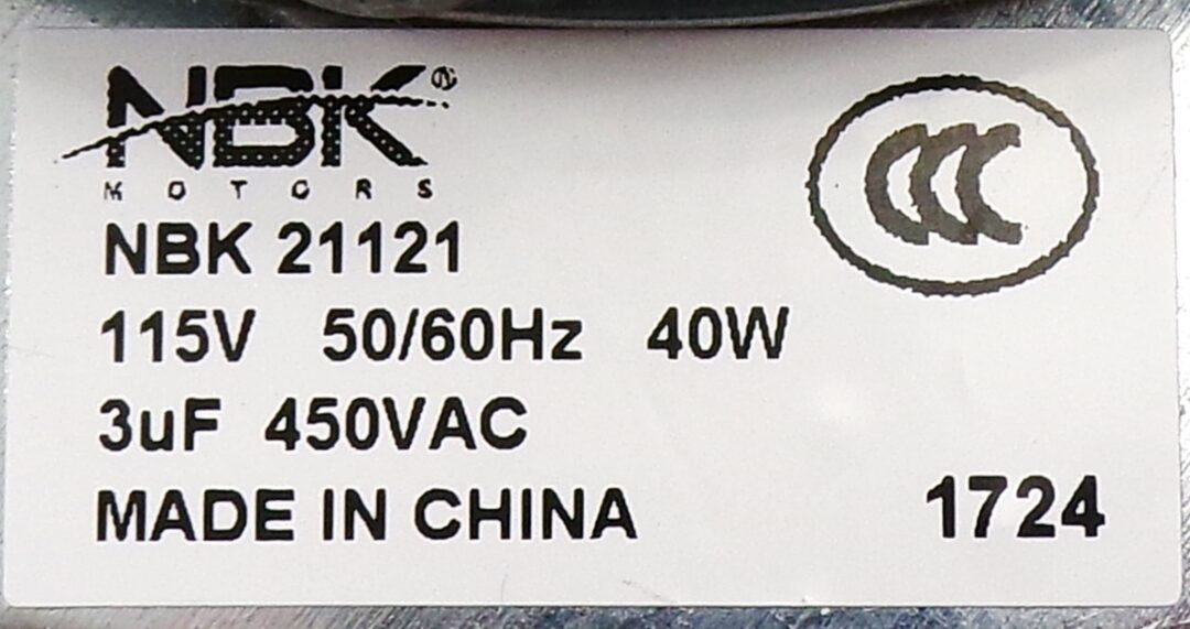 NBK-21121 COMBUSTION MOTOR 115V, 40W - Image 5