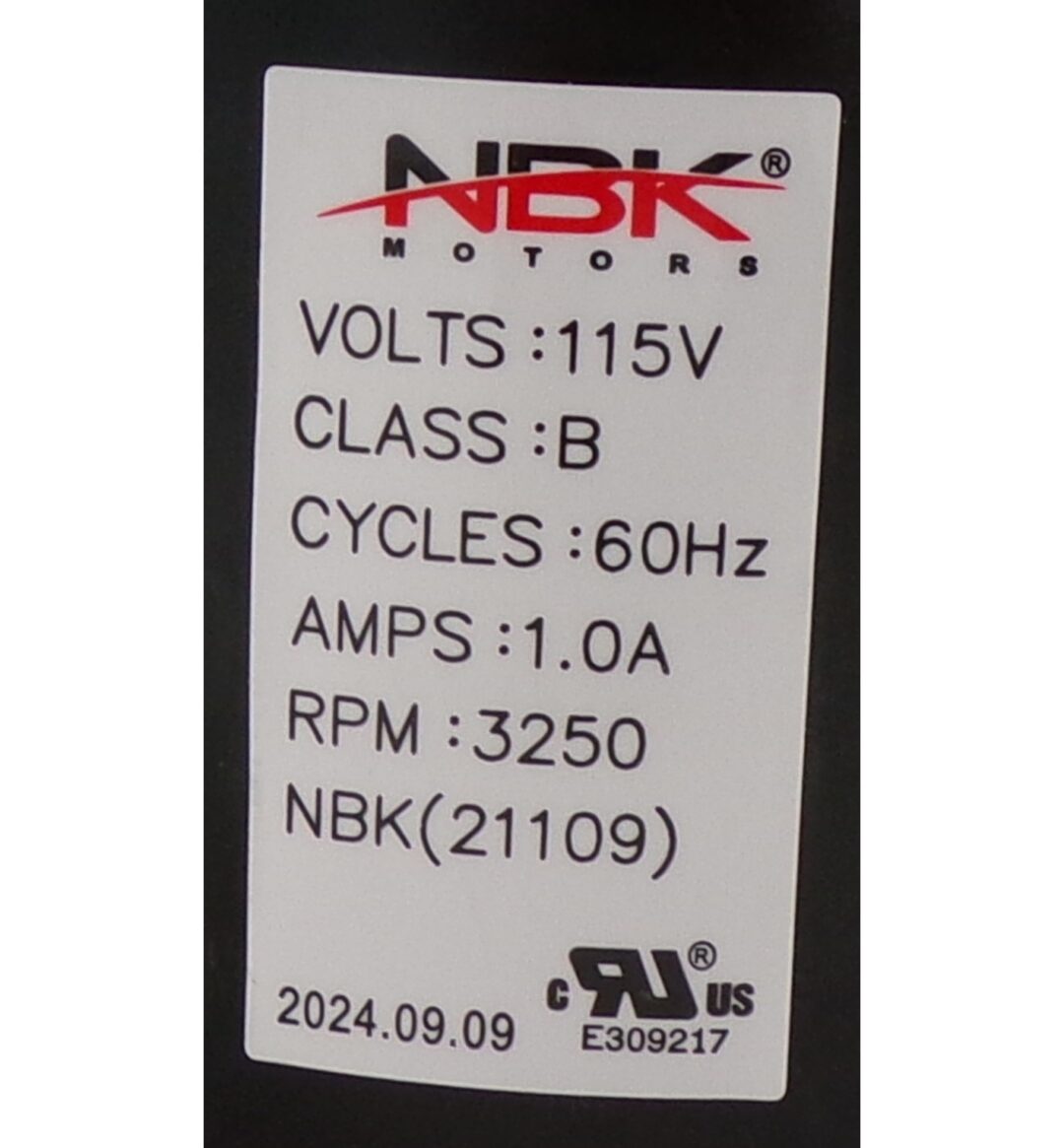 NBK-21109 INDUCER ASSEMBLY 115V, 60HZ, 1/15 HP, 3250 RPM - Image 2