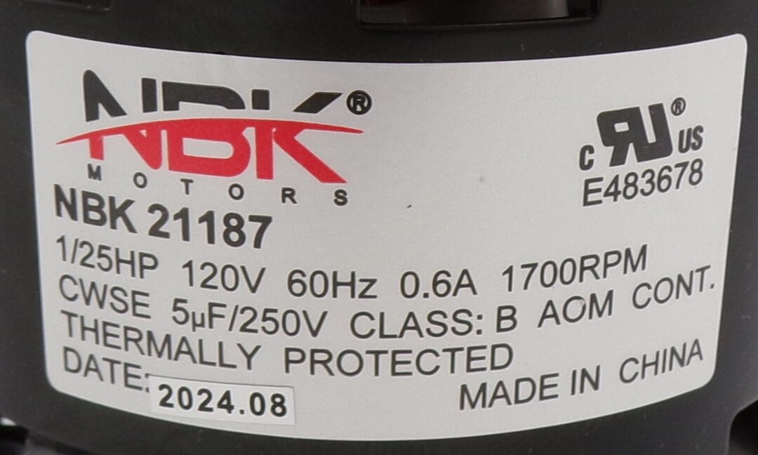 NBK-21187 FAN MOTOR 120V - Image 2