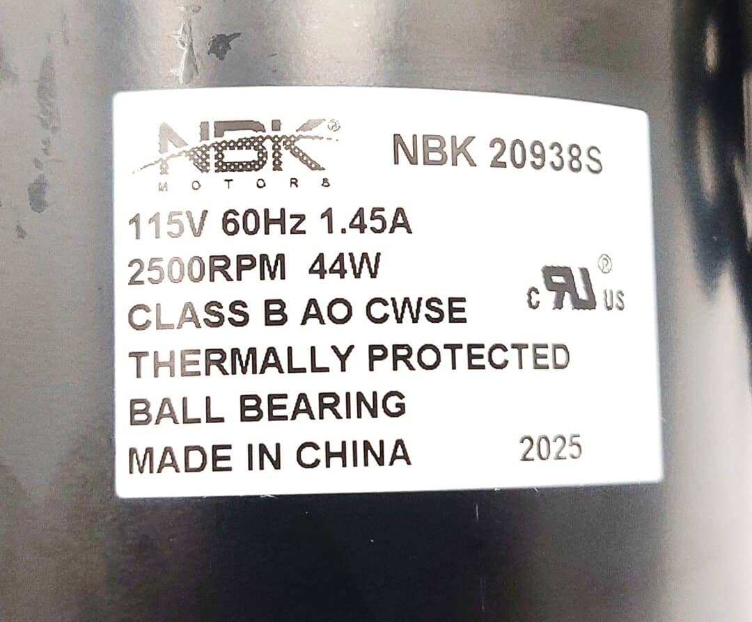 NBK-20938S INFLATION BLOWER - 148 CFM, 115V, W/AC CORD, UL - Image 4