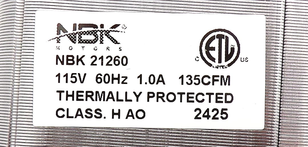 NBK-21260 CONVECTION BLOWER MOTOR 240MM X 65MM LH - Image 3