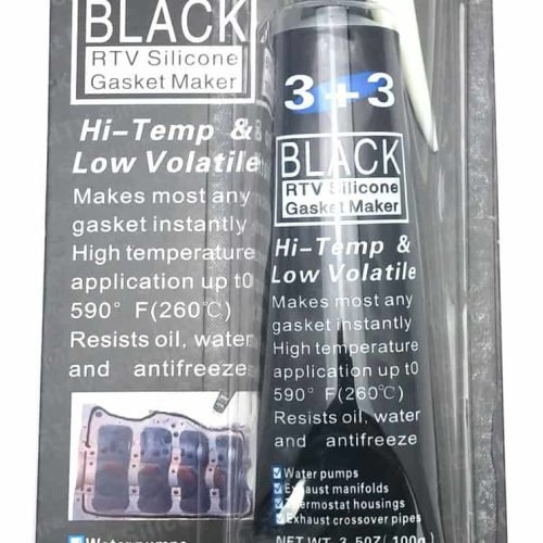 NBK-20080-1 SILICON SEALANT RTV 3 OZ TUBE, BLACK
