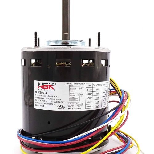NBK-20694 BLOWER MOTOR 208-230, 1075 RPM, 3/4-1/5HP