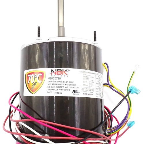 NBK-20735 CONDENSER MOTOR 208-230V, 1075 RPM, 3/4-1/4 HP