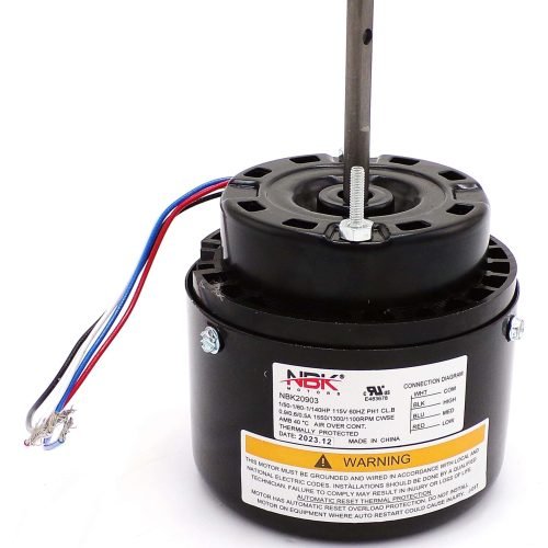 NBK-20903 BLOWER MOTOR 115V 60HZ 3 SPEED, 1/50-1/80-1/140 HP