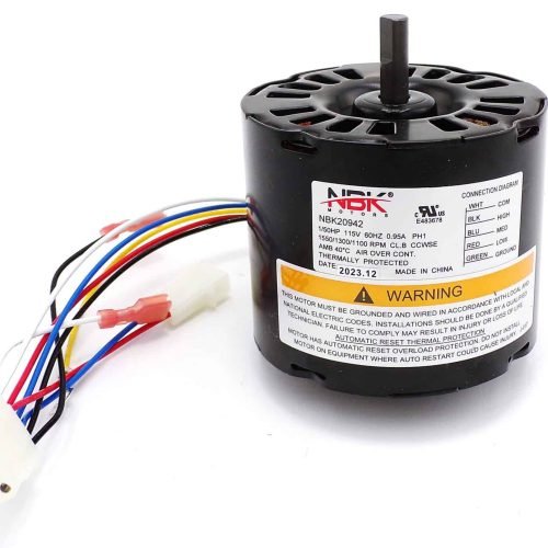 NBK-20942 BLOWER MOTOR 115V 60HZ, 3 SPEED
