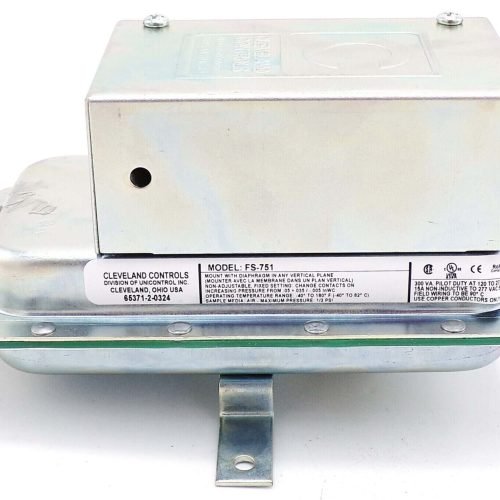 NBK-21100 AIR PRESSURE SENSING SWITCH FS-751 FS@ 0.05 INCH WC